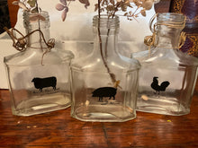 Load image into Gallery viewer, Vintage Shabby Chippy White Spoon Rack with Holder. Self Standing. Includes Bottles.
