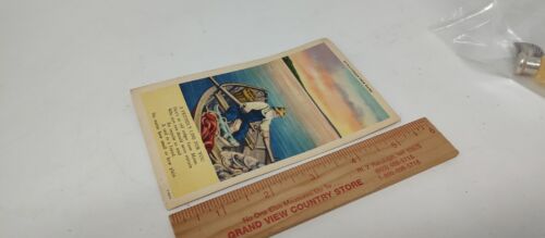 An Old Codger from Maine Poem A Friendly Line Row Boat Unposted Linen Postcard