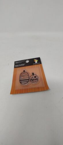 Imaginisce Spooky Town Collection Pumpkins Clear Cling Rubber Stamp