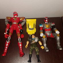Load image into Gallery viewer, Vintage Collector&#39;s Lot of Action Figure Toys. Priced to sell mystery items. Transformers? Battle Bots? Superhero? Comics? I have no clue.
