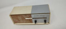 Load image into Gallery viewer, vintage mcm transistor radio that looks like a credenza. soooooooo cute and retro. National Panasonic R8. As is for prop, set design, decor
