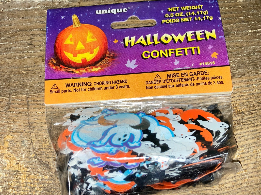 Vintage Unopened Halloween Confetti Table Scatter Snowglobe Materials Etc...