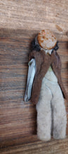 Load image into Gallery viewer, Antique Peg Dolls. Pair of two. Boy and Girl Penny Peg Dolls. As Is.
