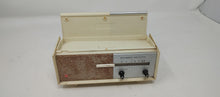 Load image into Gallery viewer, vintage mcm transistor radio that looks like a credenza. soooooooo cute and retro. National Panasonic R8. As is for prop, set design, decor
