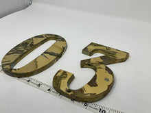 Load image into Gallery viewer, Vintage Cast Brass House Numbers. Vintage Salvaged Brass Address Numbers. 0, 3
