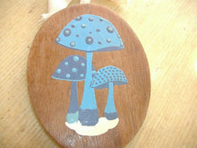 Load image into Gallery viewer, 1970s Folk Art Mushroom Plaque Painting. Retro Boho 70&#39;s 80&#39;s. From a raised ranch on a cul de sac. The Tupperware lady&#39;s house.
