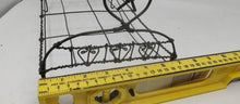 Load image into Gallery viewer, Antique Wire Doll Bed. Scrolled Wire Heart Design. 11&quot; x 7&quot;

