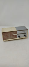 Load image into Gallery viewer, vintage mcm transistor radio that looks like a credenza. soooooooo cute and retro. National Panasonic R8. As is for prop, set design, decor
