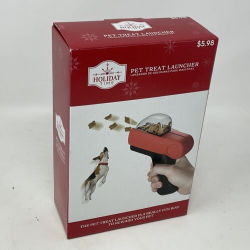 New Holiday Time Pet Treat Launcher. So Fun! Pet Xmas Gift.