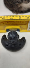 Load image into Gallery viewer, Aztec Ocarina. Black Clay Bird Whistle. Female Bird.
