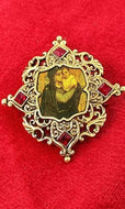 Vtg Vatican Library Collection Brooch Pin MADONNA & CHILD Religious Collectible