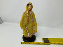 Load image into Gallery viewer, Vintage Souvenir Doll from India. Handmade Krishna Indian Folk Art Doll on Wooden Base.
