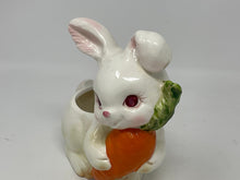Load image into Gallery viewer, Vtg 60s Bunny Rabbit Planter Easter Shower Nursery aDORable!
