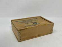 Load image into Gallery viewer, Vintage Slide top Salt Hake Box. Vintage Wooden Codfish Box.
