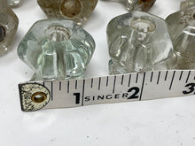Load image into Gallery viewer, One Vintage Glass Dresser Cabinet Bureau Drawer Knob. Furniture Hardware 1.25&quot; inch diameter, 2.75&quot; discounts on multiples.
