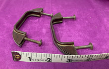 Load image into Gallery viewer, Pair of Art Deco Bakelite and Chrome Drawer Pulls. Art Deco Cabinet Handles.
