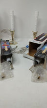 Load image into Gallery viewer, 4 Vintage Solid Brass Electric Candlestick Polished Window Candle Lamps In Boxes
