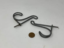 Load image into Gallery viewer, One Large Twisted Wire Self Screw In Wall Hook. Vintage Coat Hat Purse Cloak Room Office Schoolhouse Hook. Choice of One. Unique Design.
