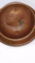 Load image into Gallery viewer, Vintage Copper Cauldron Planter with 3 feet and Original Handle. 6 inches across.
