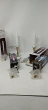 Load image into Gallery viewer, 4 Vintage Solid Brass Electric Candlestick Polished Window Candle Lamps In Boxes

