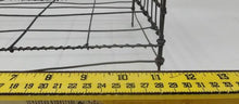 Load image into Gallery viewer, Antique Wire Doll Bed. Scrolled Wire Heart Design. 11&quot; x 7&quot;
