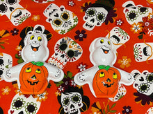 Load image into Gallery viewer, Vintage Papier Mache Halloween Candy Container. Vintage Halloween Cardboard Ghost Container Party Favor. 1980’s. Double Sided.

