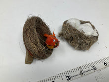 Load image into Gallery viewer, Vintage 1960’s Bird Nest Clip On Ornament made from Real birds nest, plus another birds nest!
