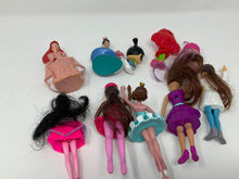 Load image into Gallery viewer, Destash Lot Little Dolls from Different Movies and Shows. 1990&#39;s-2000&#39;s Strawberry Shortcake Barbie Caketoppers Fast Food Premiums Geo Cache

