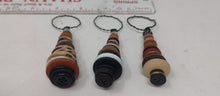 Load image into Gallery viewer, Lot Of 3 Boho Earthtone Button Ornaments. Tree Ornaments From Buttons Natural
