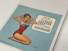 Load image into Gallery viewer, 1957 Esquire Magazine Pin Up. Calendar Girl, July 1957
