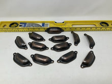 Load image into Gallery viewer, 12 Pack Cabinet Bin Cup Pulls Half Moon Drawer Pull Handles Copper Finish.
