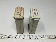 Load image into Gallery viewer, Old Band-Aid Tins Vintage Rexall and Johnson &amp; Johnson Tins Lot of 2 Bandage Tins. VIntage Bandaid Cans.
