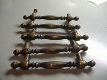 Load image into Gallery viewer, Lot of 5 Vtg Cabinet Handles. Antique Gold Tone Hollywood Regency 1960s Hardware
