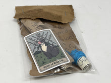 Load image into Gallery viewer, Tiny Amulet Bottle with Juniper Leaves, Orange Peel or Basil. Good luck, protection, cleansing, creativity.
