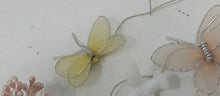 Load image into Gallery viewer, Vtg French Glass Beaded Flower Stems, Tulle Butterflies, Craft Or Millinery Lot

