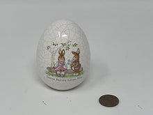 Load image into Gallery viewer, Vintage Cottontail Village Somebunny Loves You. 80&#39;s Easter Egg Figurine. No issues. Some bunny loves you.
