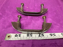 Load image into Gallery viewer, Pair of Art Deco Bakelite and Chrome Drawer Pulls. Art Deco Cabinet Handles.
