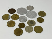 Load image into Gallery viewer, Lot of 15 Vintage Souvenir Tokens from All Over US. Gaming, Arcades, Gambling, Amusements, Advertising, Gas Station Premiums, etc.
