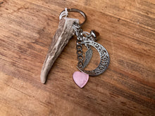 Load image into Gallery viewer, Handmade Antler Tip Keychain
