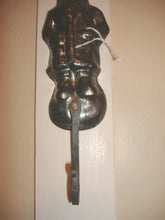 Load image into Gallery viewer, Folk Art Santa Candy Chocolate Soap Mold Stocking Hook FOLK ART Signed OOAK
