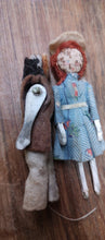 Load image into Gallery viewer, Antique Peg Dolls. Pair of two. Boy and Girl Penny Peg Dolls. As Is.
