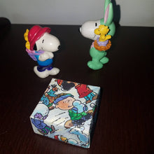 Load image into Gallery viewer, Vintage Snoopy Easter Bunny Figure 1980&#39;s Snoopy Woodstock PVC Figures. Also Includes Handmade Snoopy Peanuts ring or jewelry box.

