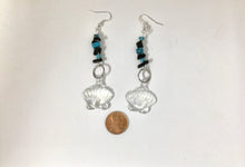 Load image into Gallery viewer, Handmade Glass Shell Dangle Earrings. Sensitive Ears. Boho Beach.
