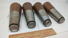 Load image into Gallery viewer, Vintage Set Of 4 Mid Century MCM 6” Steel Tip Wood Furniture Legs
