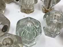 Load image into Gallery viewer, One Vintage Glass Dresser Cabinet Bureau Drawer Knob. Furniture Hardware 1.25&quot; inch diameter, 2.75&quot; discounts on multiples.
