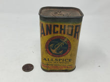 Load image into Gallery viewer, Vintage Anchor Spice Tin. Vintage Spice Can Tin. David G. Evans St. Louis
