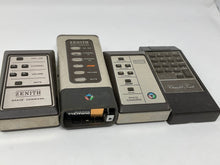 Load image into Gallery viewer, Choice of One Vintage Retro Looking TV Remote for Prop. Old TV Remotes. Sold as-is for intrinsic value. Zenith Space Commands!
