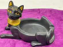 Load image into Gallery viewer, BASTET Black Cat Egyptian Goddess Ashtray new in box
