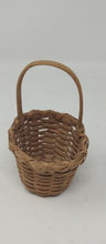 Load image into Gallery viewer, Vintage miniature Craft Or Ornament basket with Handle 3&quot; x 6&quot;
