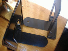 Load image into Gallery viewer, CHOICE of 1 Vtg Mid Century Industrial Library School Steel Highsmith Bookends 9&quot;x6&quot; Black
